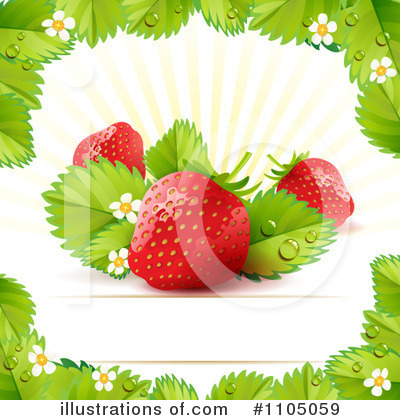 Royalty-Free (RF) Strawberry Clipart Illustration by merlinul - Stock Sample #1105059