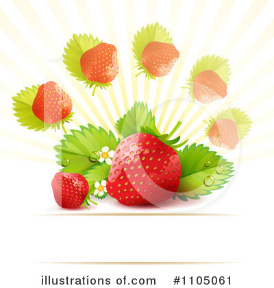 Royalty-Free (RF) Strawberry Clipart Illustration by merlinul - Stock Sample #1105061