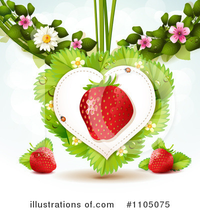 Royalty-Free (RF) Strawberry Clipart Illustration by merlinul - Stock Sample #1105075