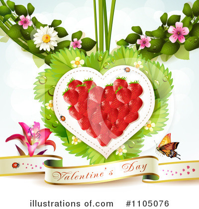 Royalty-Free (RF) Strawberry Clipart Illustration by merlinul - Stock Sample #1105076
