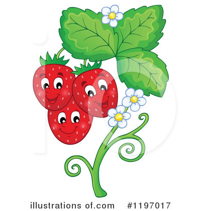 Royalty-Free (RF) Strawberry Clipart Illustration by visekart - Stock Sample #1197017