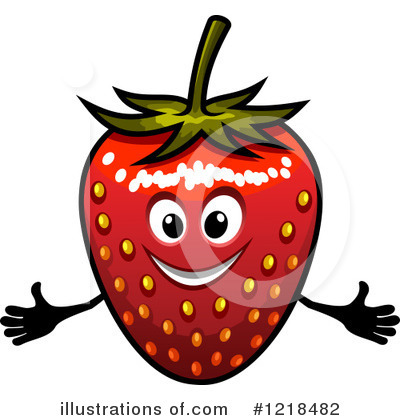 Royalty-Free (RF) Strawberry Clipart Illustration by Vector Tradition SM - Stock Sample #1218482