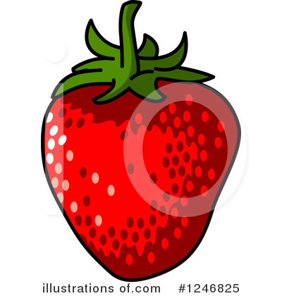 Royalty-Free (RF) Strawberry Clipart Illustration by Vector Tradition SM - Stock Sample #1246825