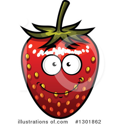 Royalty-Free (RF) Strawberry Clipart Illustration by Vector Tradition SM - Stock Sample #1301862