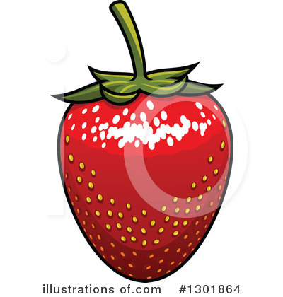 Royalty-Free (RF) Strawberry Clipart Illustration by Vector Tradition SM - Stock Sample #1301864
