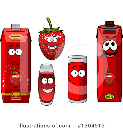 Royalty-Free (RF) Strawberry Clipart Illustration by Vector Tradition SM - Stock Sample #1304515