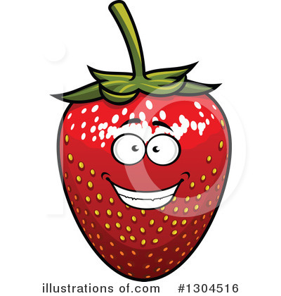 Royalty-Free (RF) Strawberry Clipart Illustration by Vector Tradition SM - Stock Sample #1304516