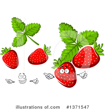 Royalty-Free (RF) Strawberry Clipart Illustration by Vector Tradition SM - Stock Sample #1371547