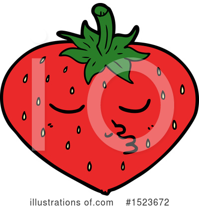 Royalty-Free (RF) Strawberry Clipart Illustration by lineartestpilot - Stock Sample #1523672