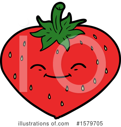 Royalty-Free (RF) Strawberry Clipart Illustration by lineartestpilot - Stock Sample #1579705