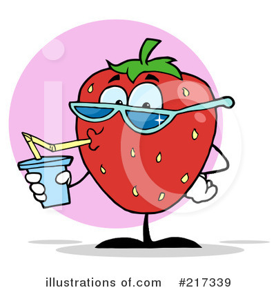 Royalty-Free (RF) Strawberry Clipart Illustration by Hit Toon - Stock Sample #217339