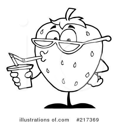 Royalty-Free (RF) Strawberry Clipart Illustration by Hit Toon - Stock Sample #217369