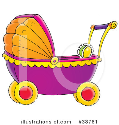Baby Carriage Clipart #33781 by Alex Bannykh