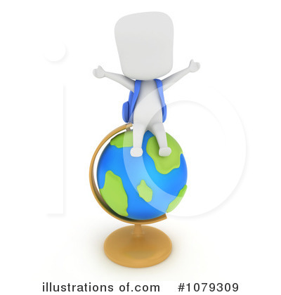 Desk Globe Clipart #1079309 by BNP Design Studio