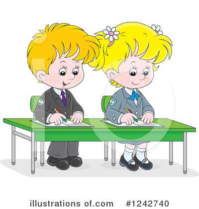 Desk Clipart #1242740 by Alex Bannykh