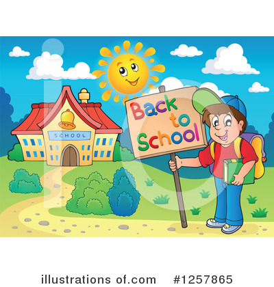 Royalty-Free (RF) Student Clipart Illustration by visekart - Stock Sample #1257865