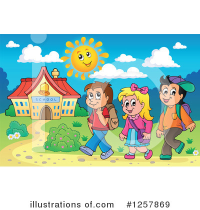 Royalty-Free (RF) Student Clipart Illustration by visekart - Stock Sample #1257869