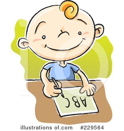Royalty-Free (RF) Student Clipart Illustration by Qiun - Stock Sample #229564