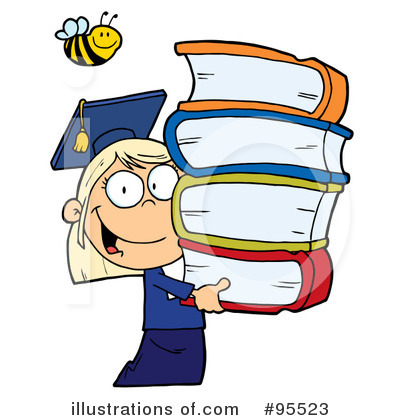 Royalty-Free (RF) Student Clipart Illustration by Hit Toon - Stock Sample #95523