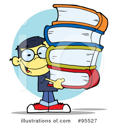 Royalty-Free (RF) Student Clipart Illustration by Hit Toon - Stock Sample #95527