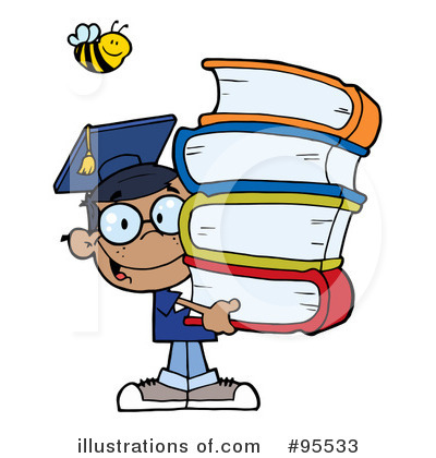 Royalty-Free (RF) Student Clipart Illustration by Hit Toon - Stock Sample #95533