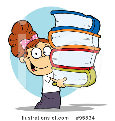 Royalty-Free (RF) Student Clipart Illustration by Hit Toon - Stock Sample #95534
