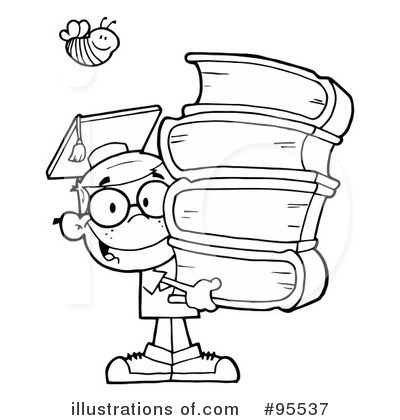 Royalty-Free (RF) Student Clipart Illustration by Hit Toon - Stock Sample #95537