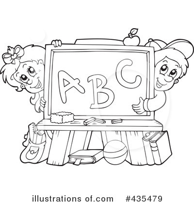 Royalty-Free (RF) Students Clipart Illustration by visekart - Stock Sample #435479