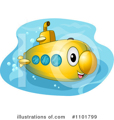 Royalty-Free (RF) Submarine Clipart Illustration by BNP Design Studio - Stock Sample #1101799