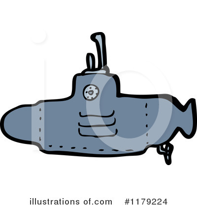 Royalty-Free (RF) Submarine Clipart Illustration by lineartestpilot - Stock Sample #1179224