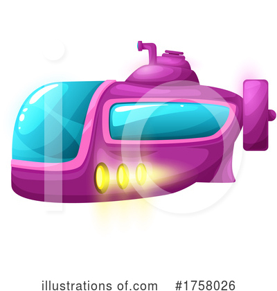 Royalty-Free (RF) Submarine Clipart Illustration by Vector Tradition SM - Stock Sample #1758026