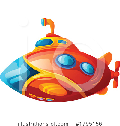 Royalty-Free (RF) Submarine Clipart Illustration by Vector Tradition SM - Stock Sample #1795156