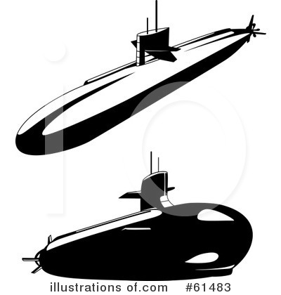 Royalty-Free (RF) Submarine Clipart Illustration by r formidable - Stock Sample #61483