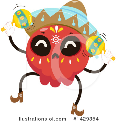 Royalty-Free (RF) Sugar Skull Clipart Illustration by BNP Design Studio - Stock Sample #1429354