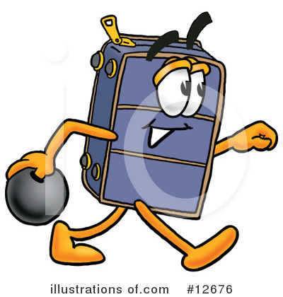 Royalty-Free (RF) Suitcase Character Clipart Illustration by Mascot Junction - Stock Sample #12676
