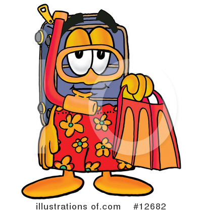 Royalty-Free (RF) Suitcase Character Clipart Illustration by Mascot Junction - Stock Sample #12682