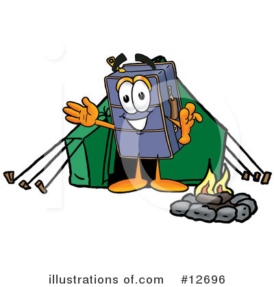 Royalty-Free (RF) Suitcase Character Clipart Illustration by Mascot Junction - Stock Sample #12696