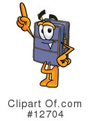 Suitcase Character Clipart #12704 by Mascot Junction