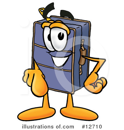 Royalty-Free (RF) Suitcase Character Clipart Illustration by Mascot Junction - Stock Sample #12710