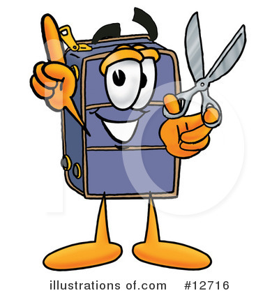 Suitcase Character Clipart #12716 by Toons4Biz