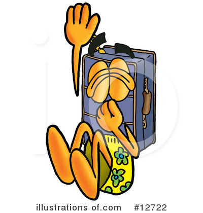 Royalty-Free (RF) Suitcase Character Clipart Illustration by Mascot Junction - Stock Sample #12722