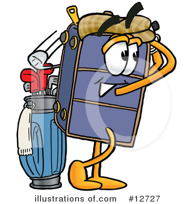 Royalty-Free (RF) Suitcase Character Clipart Illustration by Mascot Junction - Stock Sample #12727