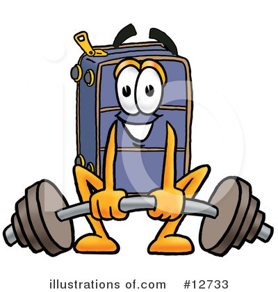Suitcase Character Clipart #12733 by Toons4Biz