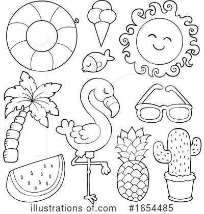 Royalty-Free (RF) Summer Clipart Illustration by visekart - Stock Sample #1654485