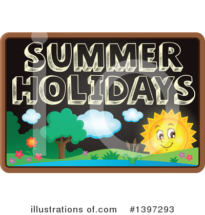 Royalty-Free (RF) Summer Vacation Clipart Illustration by visekart - Stock Sample #1397293