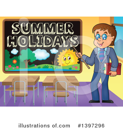 Royalty-Free (RF) Summer Vacation Clipart Illustration by visekart - Stock Sample #1397296