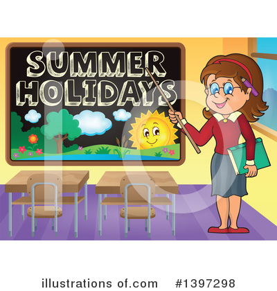 Royalty-Free (RF) Summer Vacation Clipart Illustration by visekart - Stock Sample #1397298