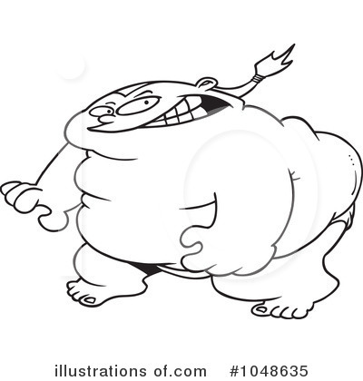 Royalty-Free (RF) Sumo Clipart Illustration by toonaday - Stock Sample #1048635