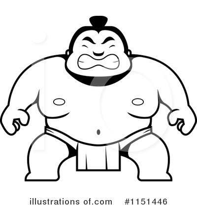 Sumo Wrestler Clipart #1151446 by Cory Thoman