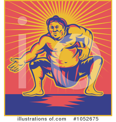 Royalty-Free (RF) Sumo Wrestler Clipart Illustration by patrimonio - Stock Sample #1052675